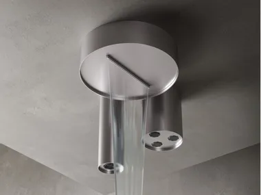 WATERTUBE - Ceiling mounted round stainless steel overhead shower _ Rubinetterie Treemme